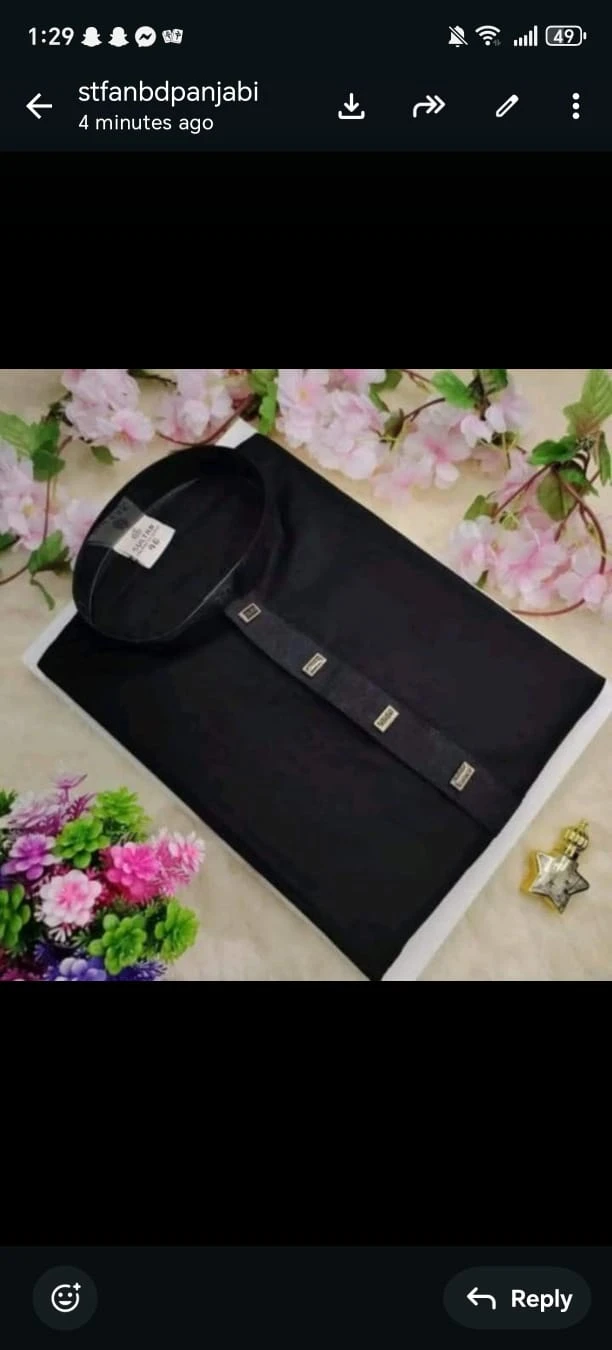 পিওর ধুতি ব্লাক
