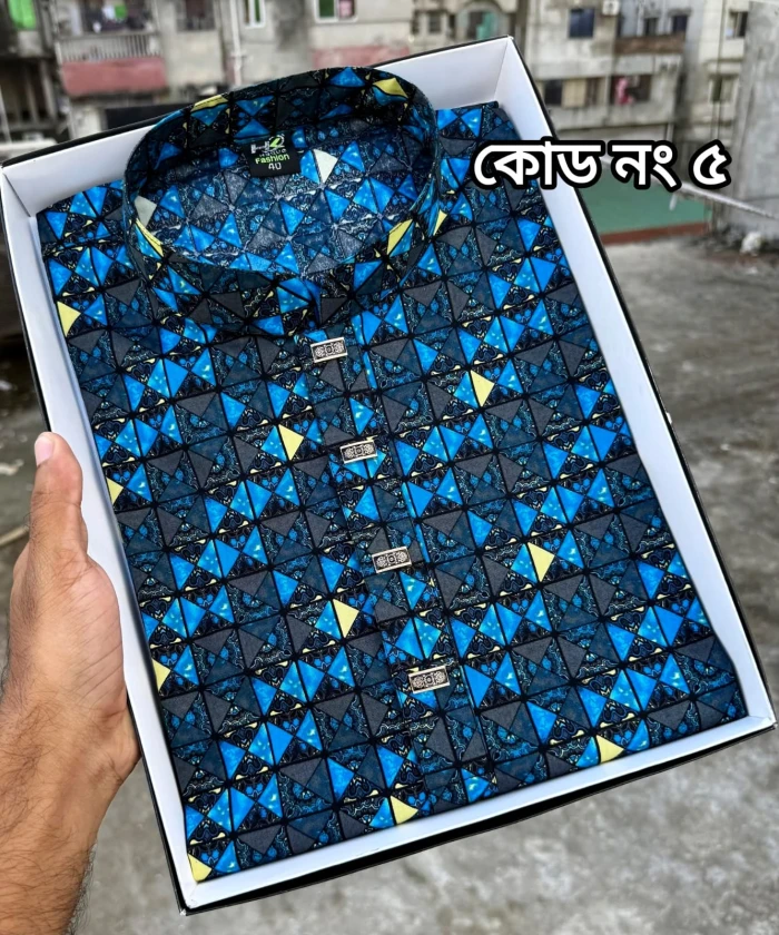 ডিজিটাল কটন ব্লু  বড় প্রিন্ট কালার