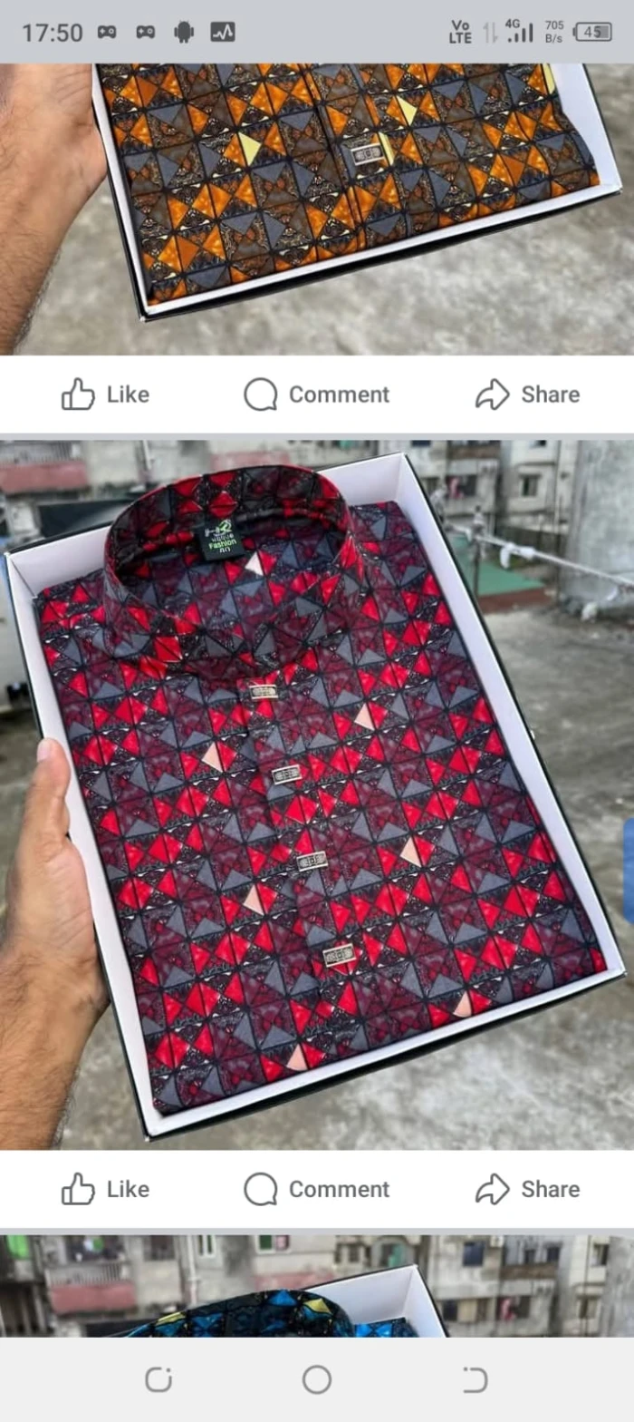ডিজিটাল কটন রেড বড় প্রিন্ট কালার